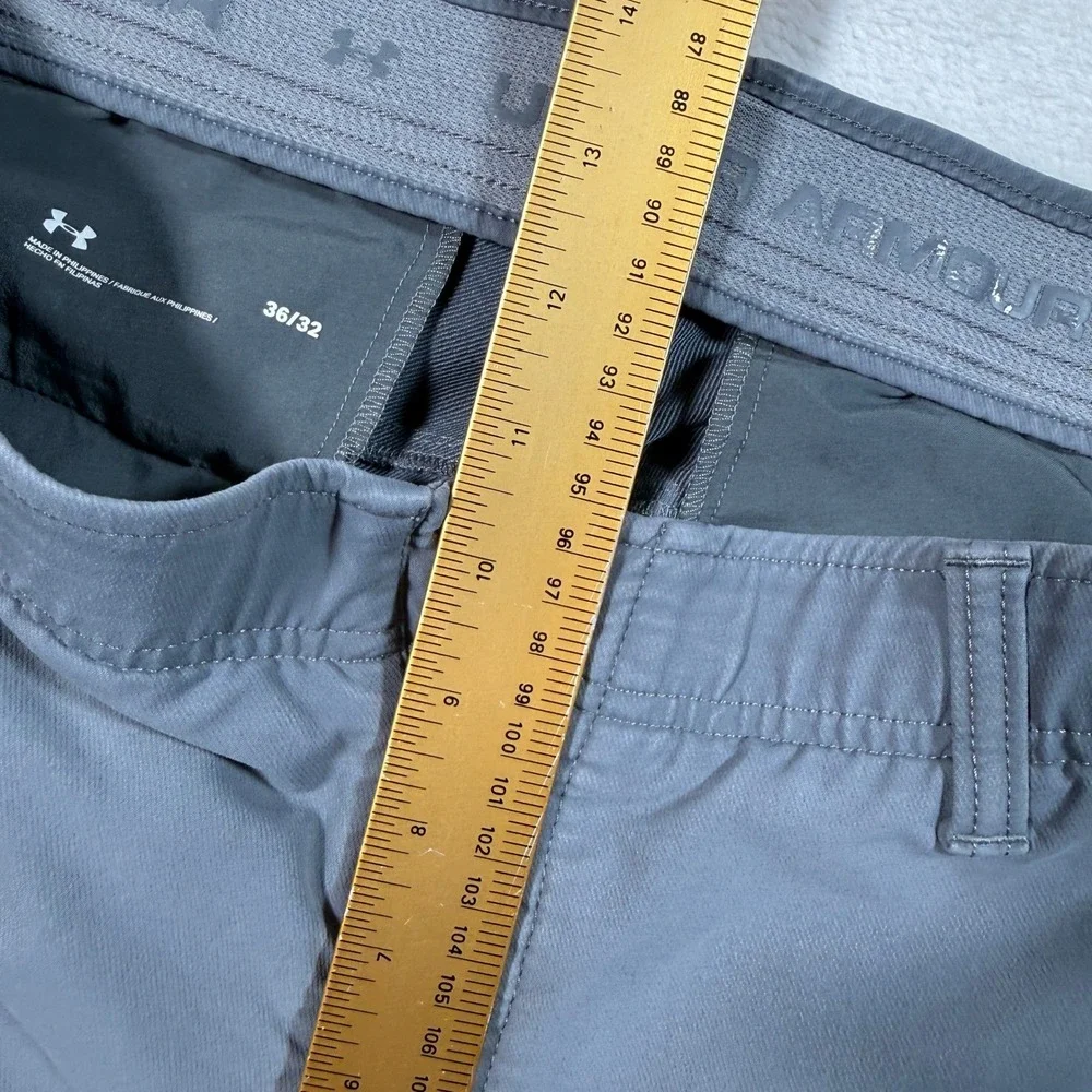 Under Armour Men's Gray Flat Front Straight Leg Chino‎ Golf Pants Size 36x32